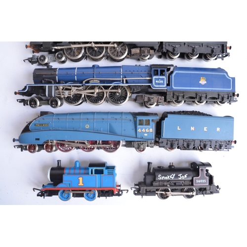 1118 - Seven unboxed previously run OO gauge electric steam locomotive models from Hornby to include Flying... 