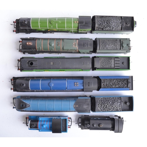 1118 - Seven unboxed previously run OO gauge electric steam locomotive models from Hornby to include Flying... 