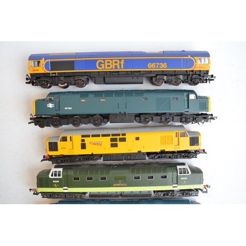 1127 - Eight OO gauge diesel electric locomotive models from Hornby and Lima to include 4 boxed examples, s... 