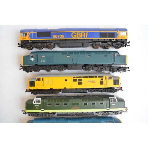 1127 - Eight OO gauge diesel electric locomotive models from Hornby and Lima to include 4 boxed examples, s... 