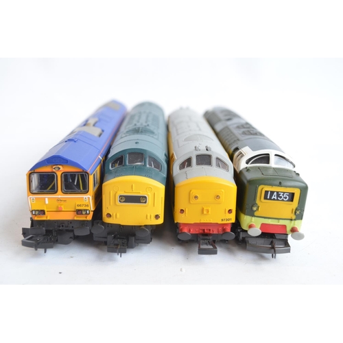 1127 - Eight OO gauge diesel electric locomotive models from Hornby and Lima to include 4 boxed examples, s... 