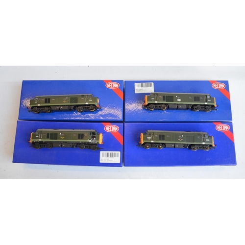 1128 - Four OO gauge Class 23 diesel electric locomotive models from Heljan, condition generally poor/adapt... 