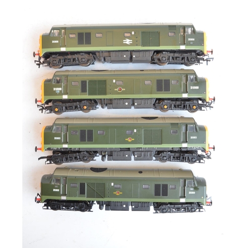 1128 - Four OO gauge Class 23 diesel electric locomotive models from Heljan, condition generally poor/adapt... 