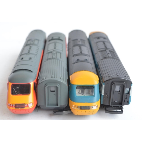 1129 - Collection of five previously run OO gauge InterCity train model pairs, each with power and dummy ca... 