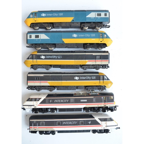 1129 - Collection of five previously run OO gauge InterCity train model pairs, each with power and dummy ca... 