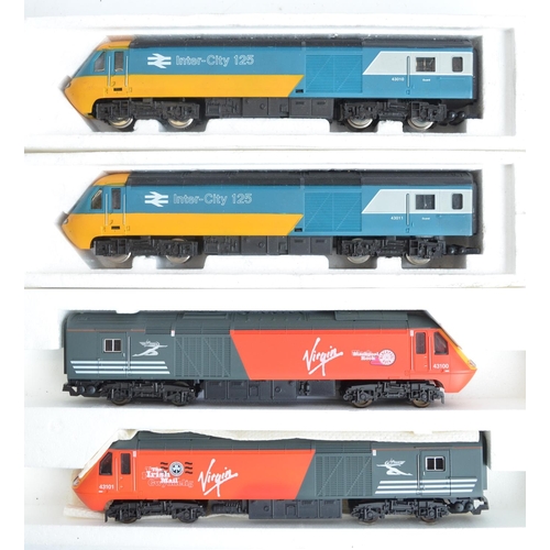 1129 - Collection of five previously run OO gauge InterCity train model pairs, each with power and dummy ca... 