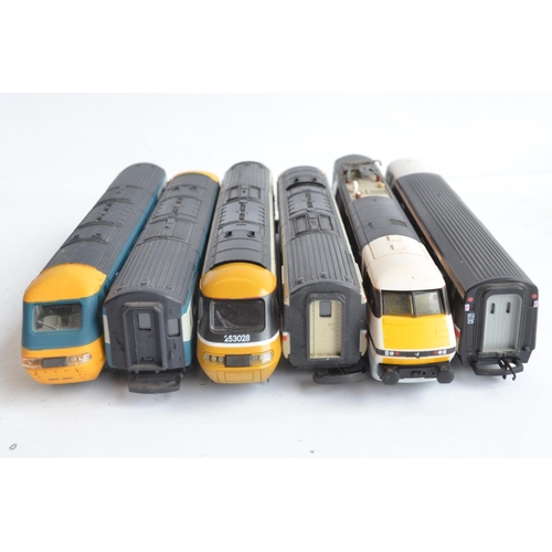 1129 - Collection of five previously run OO gauge InterCity train model pairs, each with power and dummy ca... 