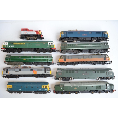 1130 - Ten OO gauge diesel electric locomotive models from Hornby, Bachmann, Triang and Lima to include a b... 