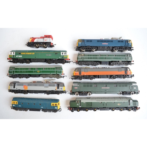 1130 - Ten OO gauge diesel electric locomotive models from Hornby, Bachmann, Triang and Lima to include a b... 