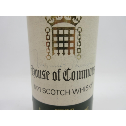 1268 - House Of Commons James Buchanan No.1 12 years old Scotch whisky c1980s, label signed in pen by Prime... 