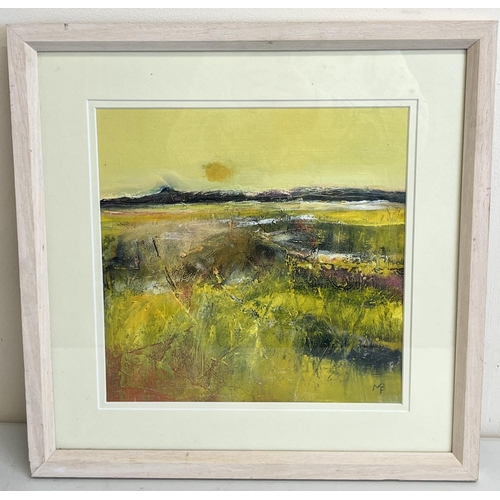 1316 - May Byrne (British Contemporary); Sunset, oil on board, signed with initials, 28cm x 28cm