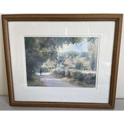 1350 - Robert Brindley (Northern British 1949-); 'Asthall Village', watercolour, signed, inscribed and titl... 