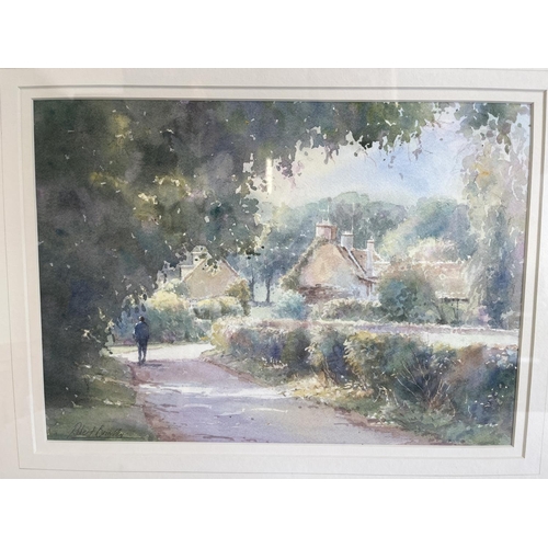 1350 - Robert Brindley (Northern British 1949-); 'Asthall Village', watercolour, signed, inscribed and titl... 