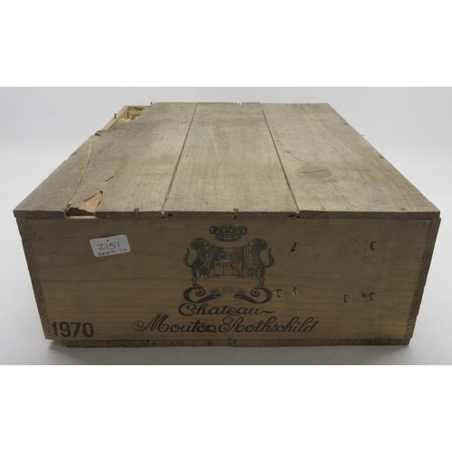 1263 - Chateau Mouton Rothschild, 1970, with marc Chagall label. 12btls in wooden case