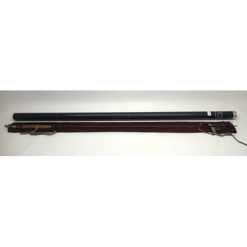 1293 - Hardy 'Sovereign' 9ft 2 piece #6 Fly Rod in makers own bag and blue metal tube