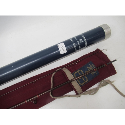 1293 - Hardy 'Sovereign' 9ft 2 piece #6 Fly Rod in makers own bag and blue metal tube