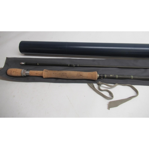 1281 - Hardy 'Ultralite' 10ft 2 piece #7 Fly Rod in makers own bag and blue metal tube