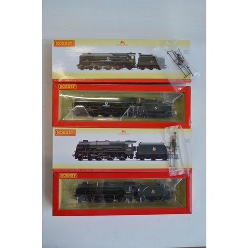 1078 - Three boxed OO gauge electric steam train models from Hornby to include R3468 BR Rebuilt Battle Of B... 