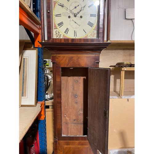 1228A - Jon. (John) Bryson, Dalkeith, early 19th Century flame mahogany 8 day longcase clock, signed 13