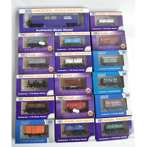 1138 - Collection of sixteen boxed OO gauge goods wagons from Dapol and a Dapol B800 track cleaner, models ... 