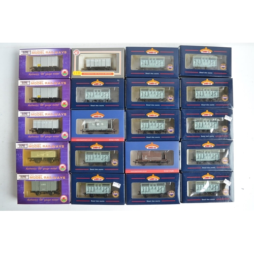 1144 - Twenty boxed OO gauge LMS rolling stock models from Bachmann and Dapol to include cattle wagons and ... 