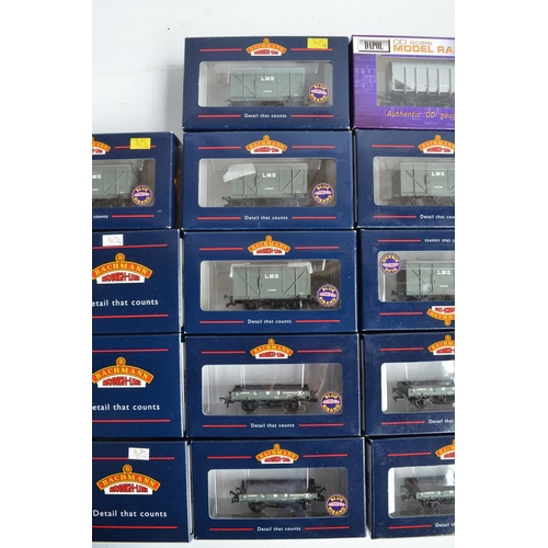 1145 - Twenty boxed OO gauge LMS rolling stock models from Bachmann and Dapol to include 3x Bachmann 33-850... 