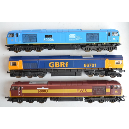 1148 - Seven OO diesel electric locomotive models from Lima and Hornby to include Hornby 0-4-0 BR double ar... 