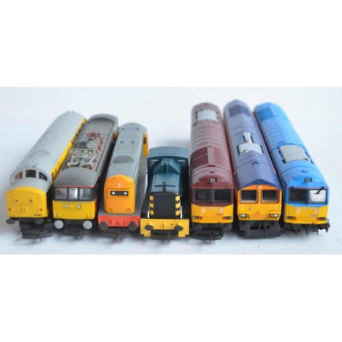 1148 - Seven OO diesel electric locomotive models from Lima and Hornby to include Hornby 0-4-0 BR double ar... 