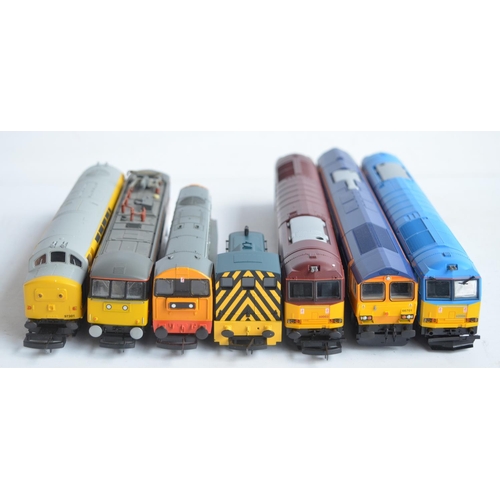 1148 - Seven OO diesel electric locomotive models from Lima and Hornby to include Hornby 0-4-0 BR double ar... 