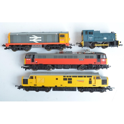 1148 - Seven OO diesel electric locomotive models from Lima and Hornby to include Hornby 0-4-0 BR double ar... 