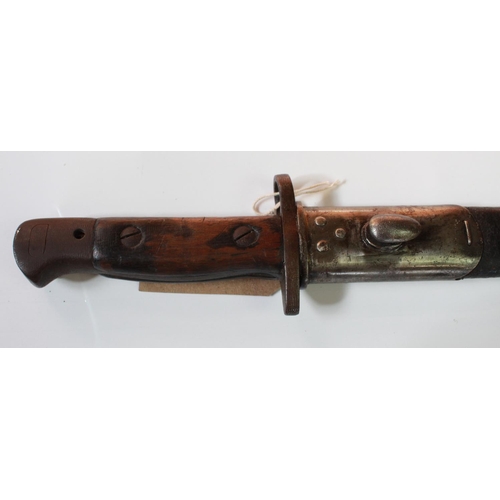 335 - British 1907 Mk I bayonet, in good condition complete with original scabbard. With Wilkinson Sword m... 