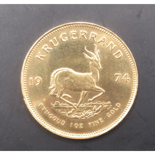 649 - South Africa 1974 Krugerrand Fyngoud 1oz Fine Gold coin