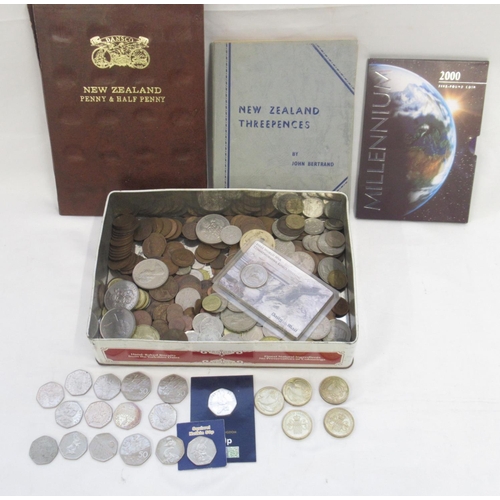 771 - Mixed collection of coins to inc. 16 50ps, 5 £2s, 2000 Millennium Five Pound coin, etc.