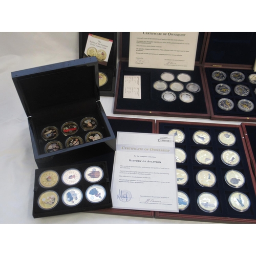 775 - Mixed collection of plated cupro-nickel coins, partial and full sets predominantly from Windsor Mint