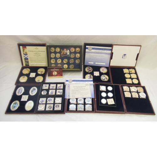 775 - Mixed collection of plated cupro-nickel coins, partial and full sets predominantly from Windsor Mint