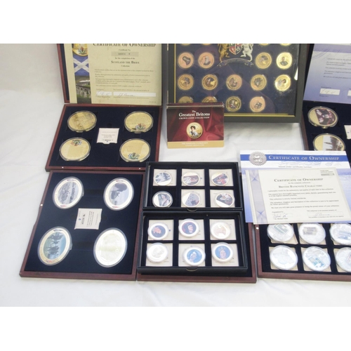 775 - Mixed collection of plated cupro-nickel coins, partial and full sets predominantly from Windsor Mint