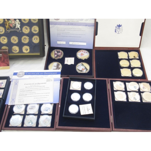 775 - Mixed collection of plated cupro-nickel coins, partial and full sets predominantly from Windsor Mint