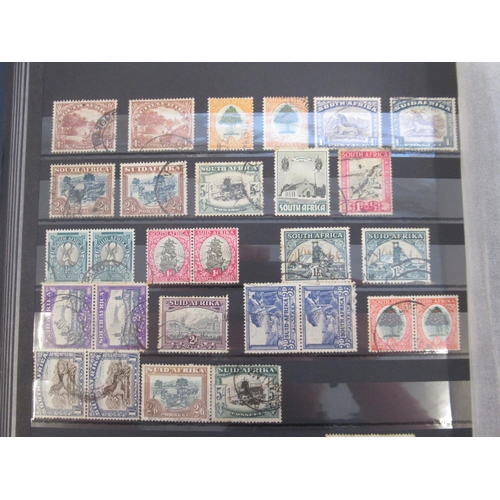 819 - Two albums cont. c19th/c20th India & States, South Africa, Transvaal, etc. stamps