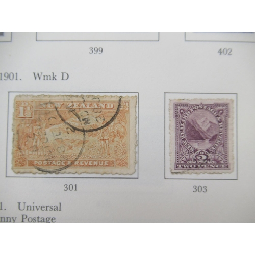 824 - Stanley Gibbons Great Britain and a New Zealand stamp album cont. c19th/20th stamps, both partially ... 