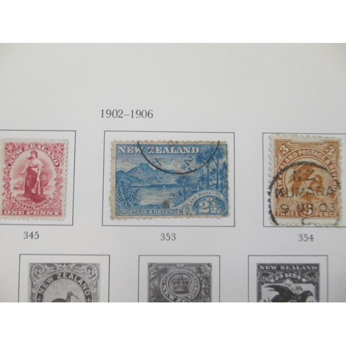 824 - Stanley Gibbons Great Britain and a New Zealand stamp album cont. c19th/20th stamps, both partially ... 