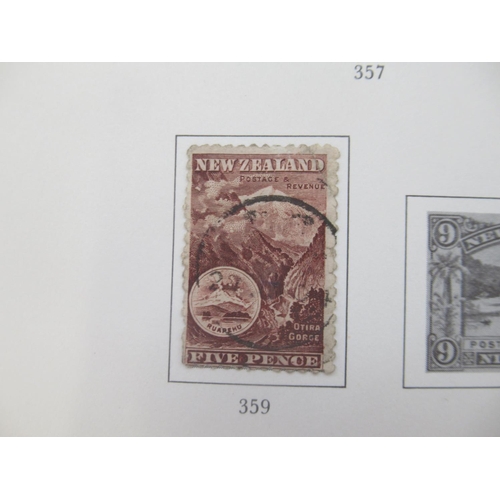 824 - Stanley Gibbons Great Britain and a New Zealand stamp album cont. c19th/20th stamps, both partially ... 