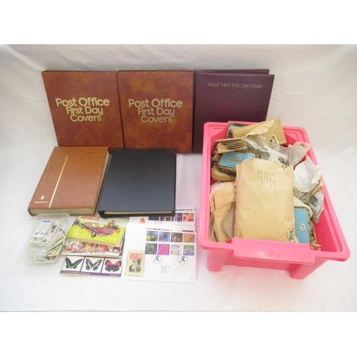 825 - Collection c19th/20th British/International stamps and FDCs in 5 folders/albums and loose, to inc. 3... 