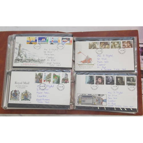 825 - Collection c19th/20th British/International stamps and FDCs in 5 folders/albums and loose, to inc. 3... 