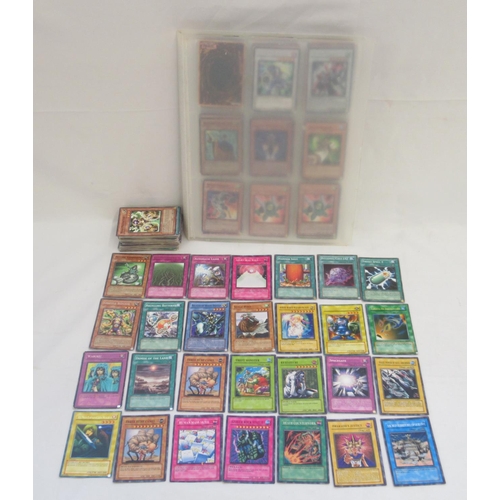 1454 - Collection of Yu-Gi-Oh! trading cards loose and in a folder (approx. 490)