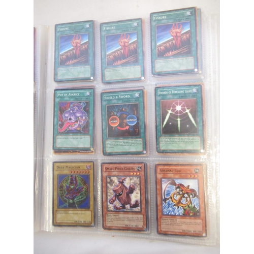 1454 - Collection of Yu-Gi-Oh! trading cards loose and in a folder (approx. 490)