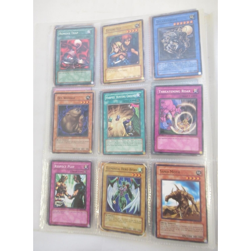 1454 - Collection of Yu-Gi-Oh! trading cards loose and in a folder (approx. 490)