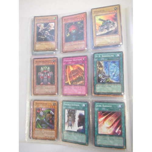 1454 - Collection of Yu-Gi-Oh! trading cards loose and in a folder (approx. 490)