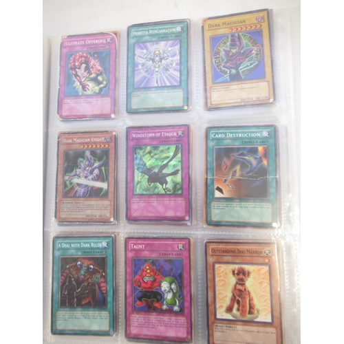 1454 - Collection of Yu-Gi-Oh! trading cards loose and in a folder (approx. 490)