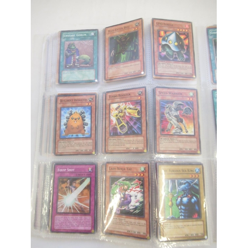 1454 - Collection of Yu-Gi-Oh! trading cards loose and in a folder (approx. 490)