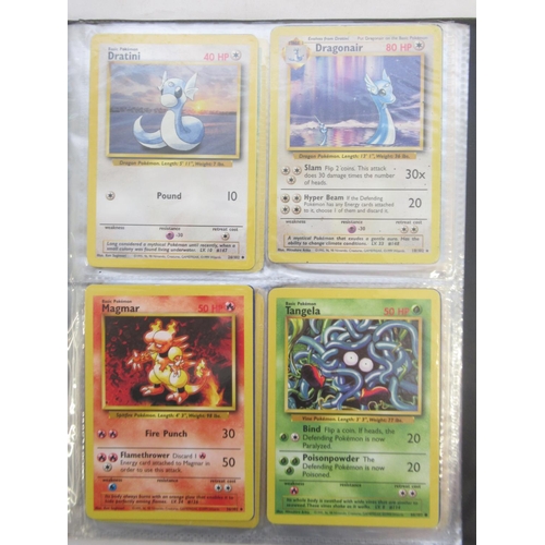 1456 - Pokemon folder cont. trading cards and loose Pokemon trading cards to inc. Dark Charizard, Charmande... 